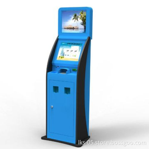 Betting terminal kiosk with 17-inch touch screen and receipt printer functions